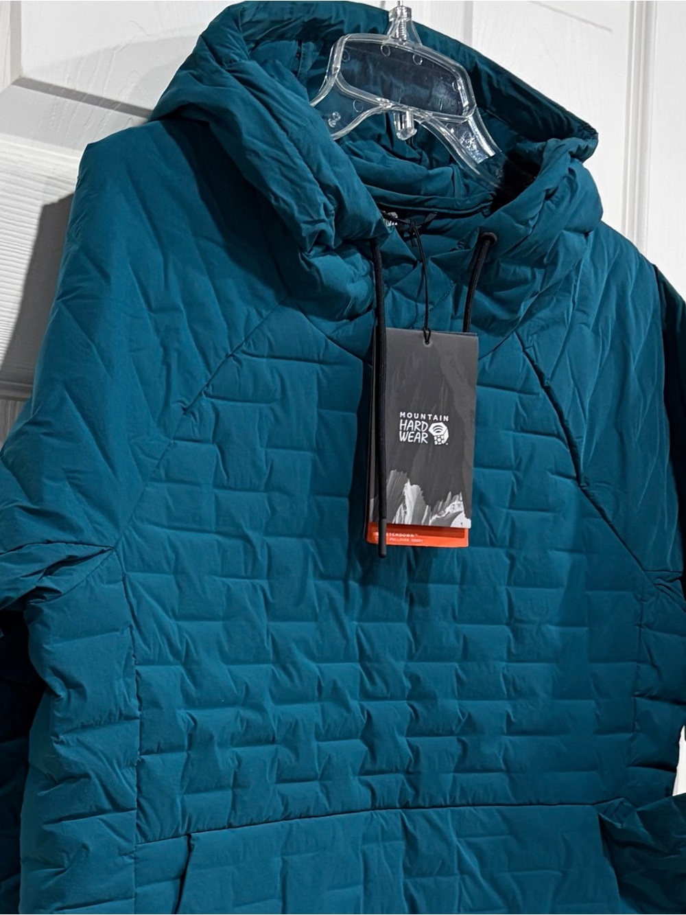 Mountain Hardwear Women's Medium Stretchdown Light Pullover Hoody Teal NWT - Picture 2 of 9